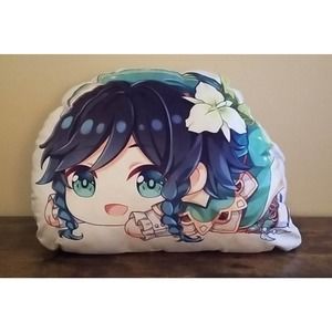Genshin Impact Mondstadt Venti Double Sided Anime Plush Pillow 16" x 12"